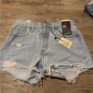 Levi's Women's Light Blue Denim Shorts